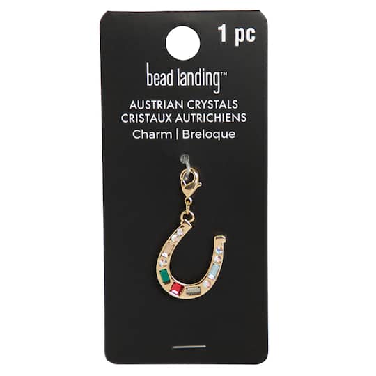 Horseshoe Austrian Crystal Charm by Bead Landing™